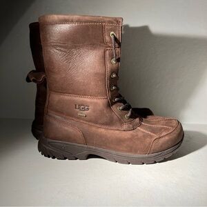UGG Butte Distressed Burnt Cedar Leather Waterproof Boots 1159510 Men Sz 11.5